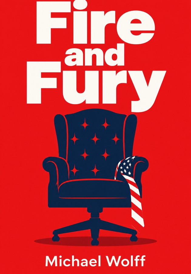 Book cover of Fire and Fury by Michael Wolff — critical summary review on 12min