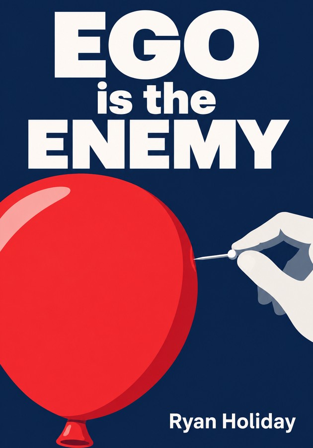 Book cover of Ego is the enemy by Ryan Holiday — critical summary review on 12min