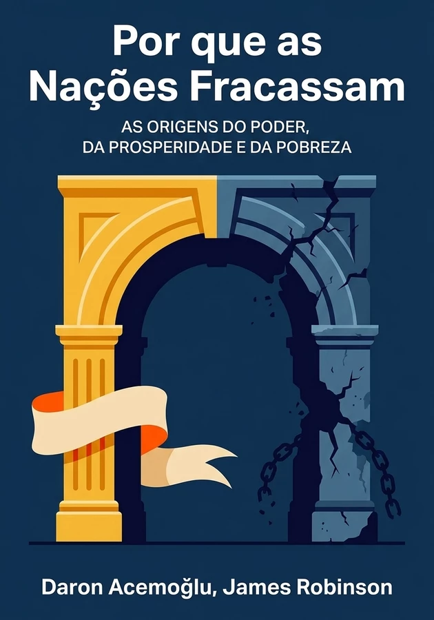 Capa do livro Por que as Nações Fracassam, de Daron Acemoğlu & James Robinson — resumo e resenha crítica no 12min