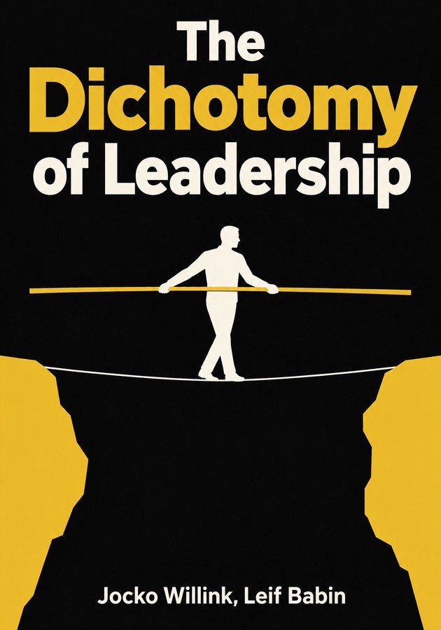Book cover of The Dichotomy of Leadership by Jocko Willink — critical summary review on 12min