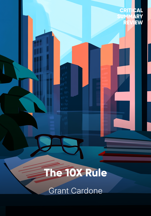 Book cover of The 10X Rule by Grant Cardone — critical summary review on 12min