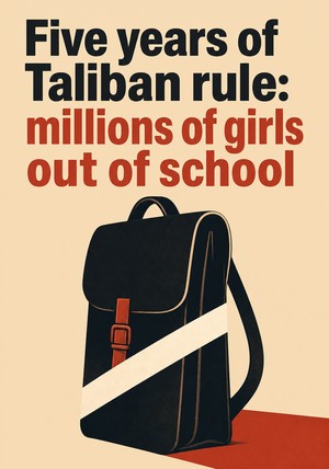 Book cover of Five years of Taliban rule: millions of girls out of school by 12min Originals — critical summary review on 12min