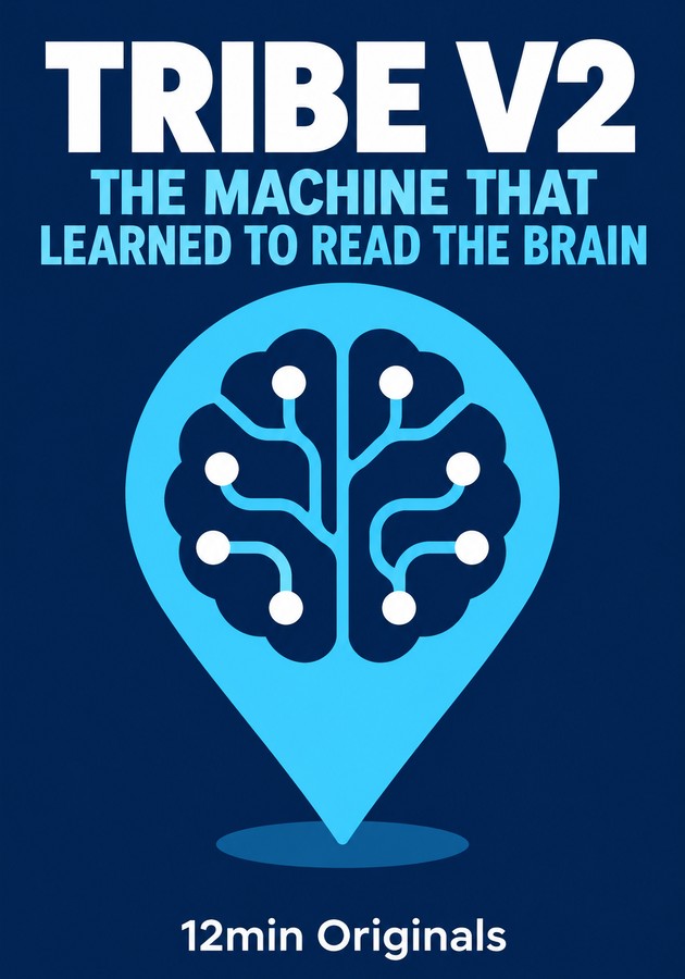 Book cover of TRIBE V2 — THE MACHINE THAT LEARNED TO READ THE BRAIN by 12min Originals — critical summary review on 12min
