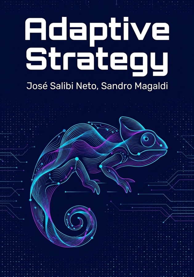 Book cover of Adaptive Strategy by Sandro Magaldi — critical summary review on 12min