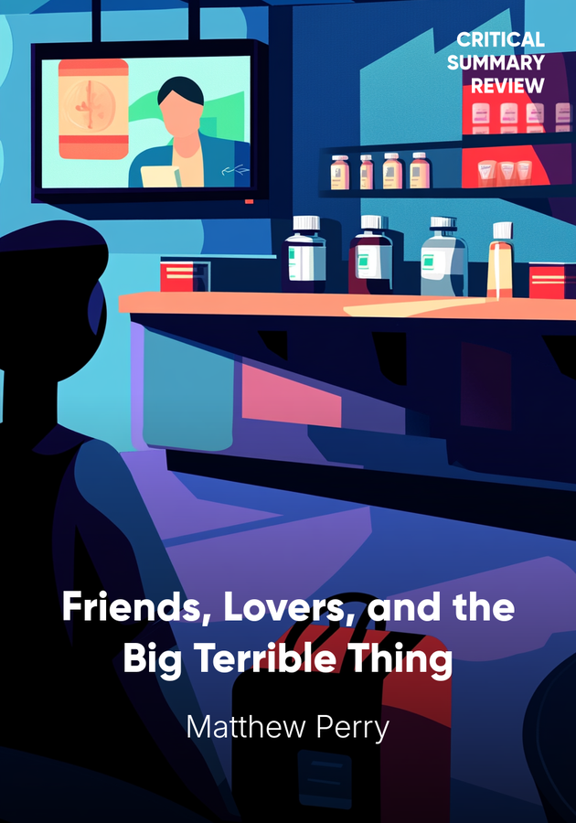Book cover of Friends, Lovers, and the Big Terrible Thing by Matthew Perry — critical summary review on 12min