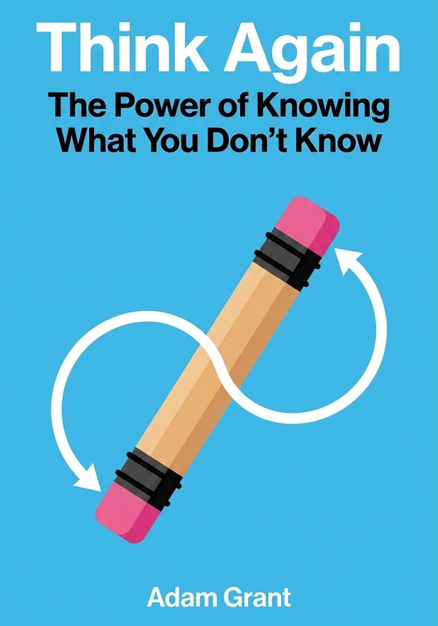 Book cover of Think Again by Adam Grant — critical summary review on 12min