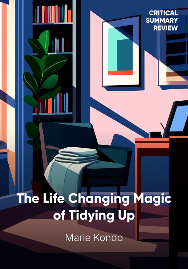 Book cover of The Life Changing Magic of Tidying Up by Marie Kondo — critical summary review on 12min