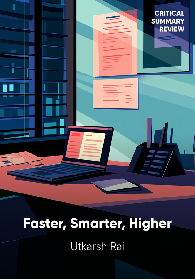 Book cover of Faster, Smarter, Higher by Utkarsh Rai — critical summary review on 12min