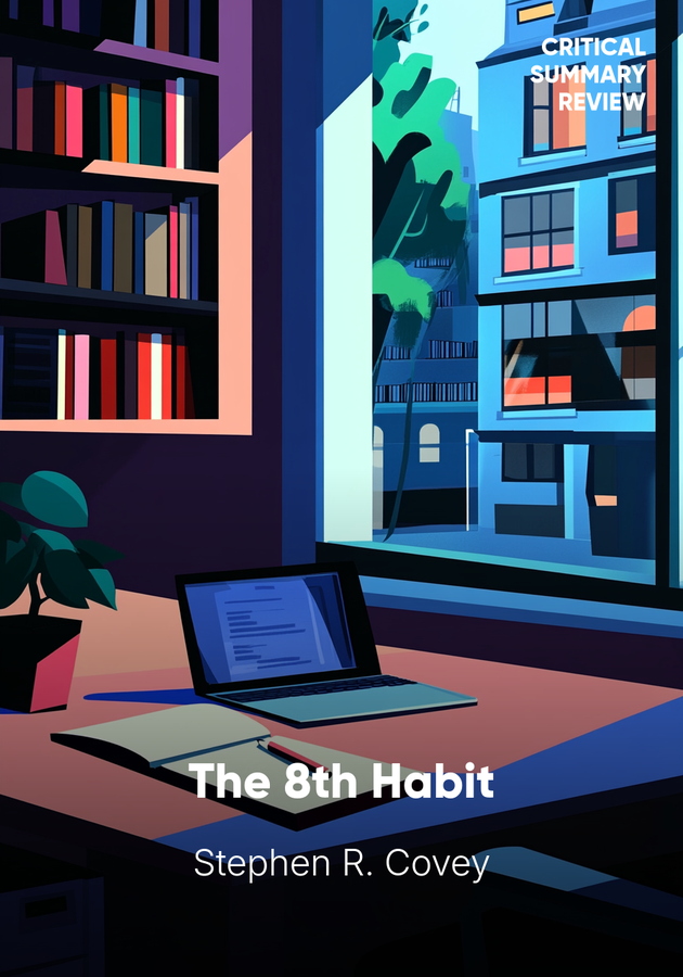Book cover of The 8th Habit by Stephen R. Covey — critical summary review on 12min