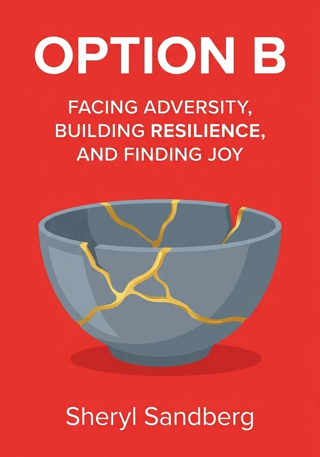 Book cover of Option B by Sheryl Sandberg — critical summary review on 12min