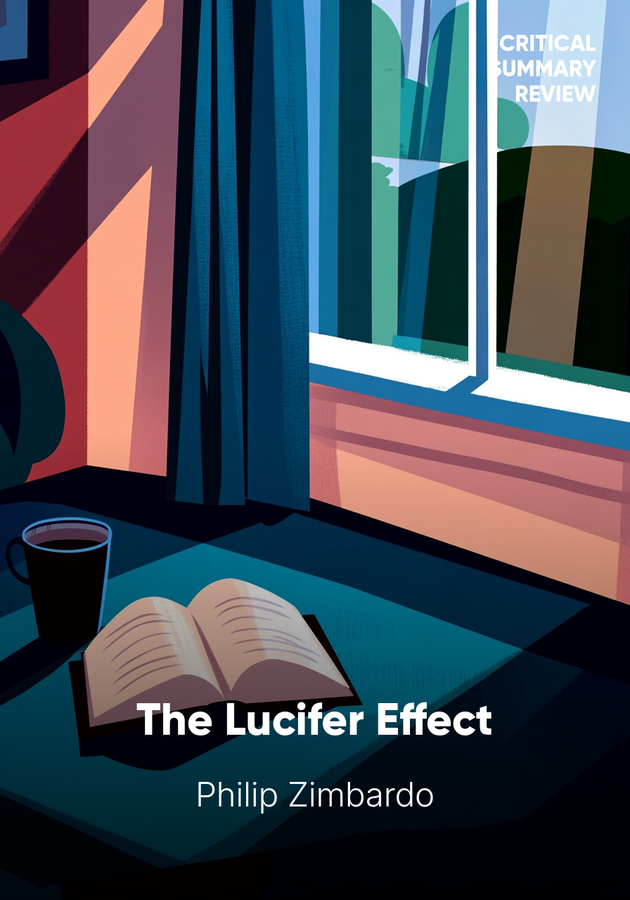 Book cover of The Lucifer Effect by Philip Zimbardo — critical summary review on 12min