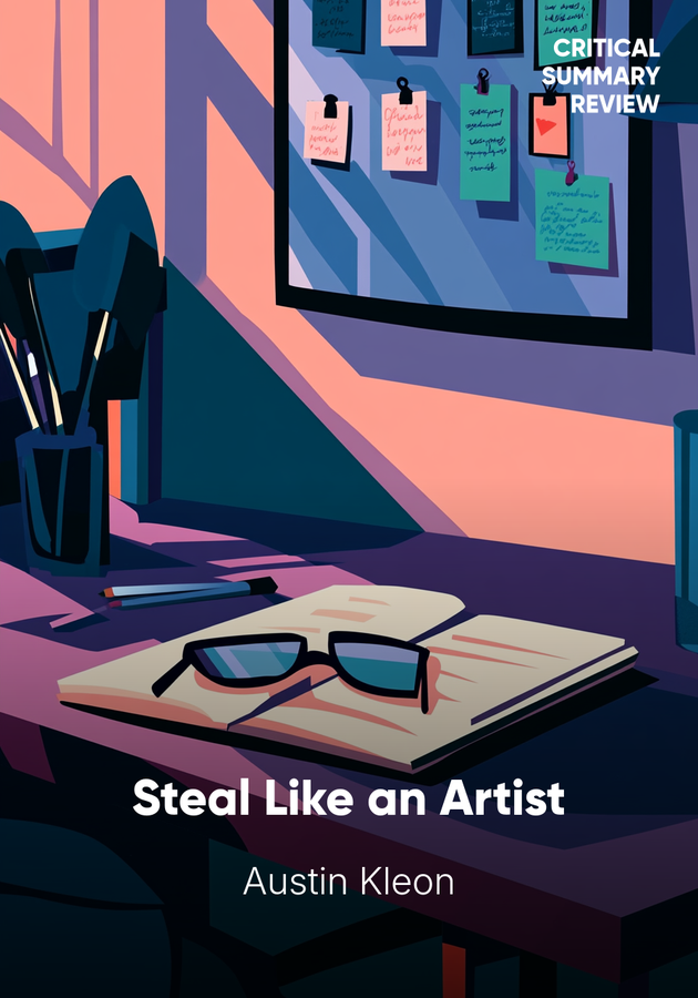 Book cover of Steal Like an Artist by Austin Kleon — critical summary review on 12min
