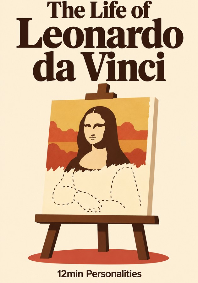 Book cover of The Life of Leonardo da Vinci by 12min Personalities — critical summary review on 12min