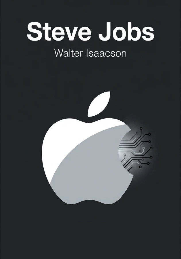 Book cover of Steve Jobs by Walter Isaacson — critical summary review on 12min