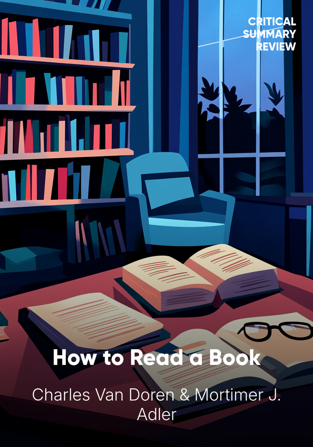 Book cover of How to Read a Book by Mortimer J. Adler — critical summary review on 12min