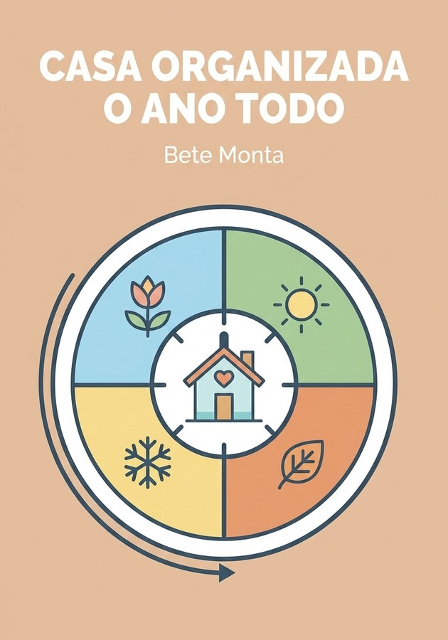 Capa do livro Casa Organizada o Ano Todo, de Bete Monta — resumo e resenha crítica no 12min