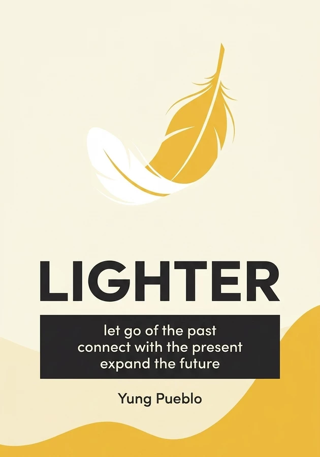 Book cover of Lighter by Yung Pueblo — critical summary review on 12min