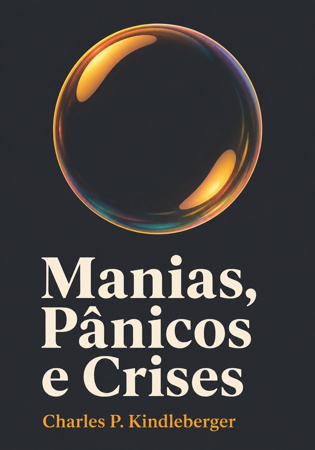 Capa do livro Manias, Pânicos e Crises, de Charles P. Kindleberger — resumo e resenha crítica no 12min