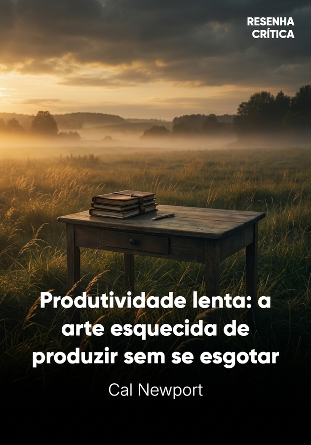 Capa do livro Produtividade lenta, de Cal Newport — resumo e resenha crítica no 12min