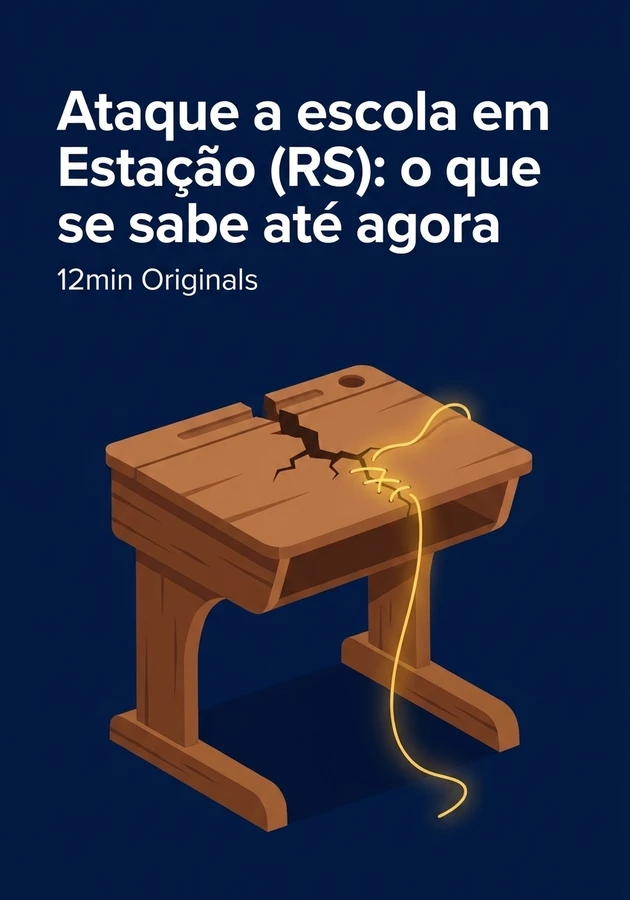 Capa do livro Ataque a escola em Estação (RS): o que se sabe até agora, de 12min Originals — resumo e resenha crítica no 12min