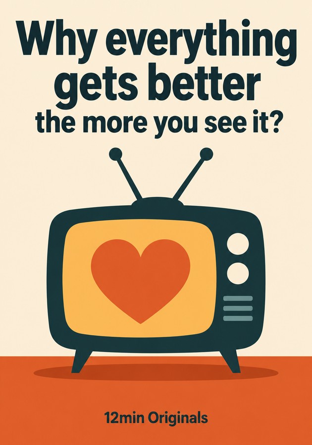 Book cover of Why everything gets better the more you see it? by 12min Originals — critical summary review on 12min