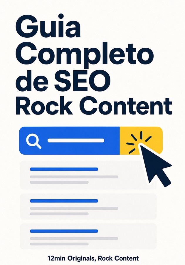 Capa do livro Guia Completo de SEO Rock Content, de  Rock Content — resumo e resenha crítica no 12min