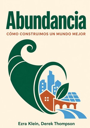 Portada del libro Abundancia: Cómo Construimos un Mundo Mejor, de Ezra Klein & Derek Thompson — resumen crítico y reseña en 12min