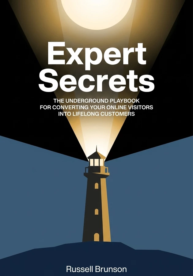 Book cover of Expert Secrets by Russell Brunson — critical summary review on 12min