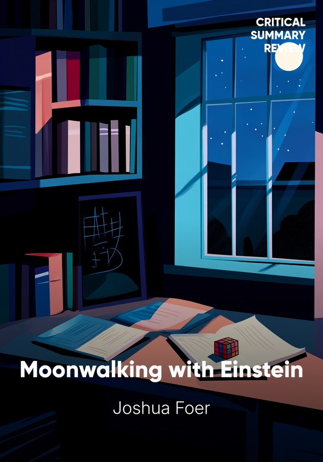 Book cover of Moonwalking with Einstein by Joshua Foer — critical summary review on 12min
