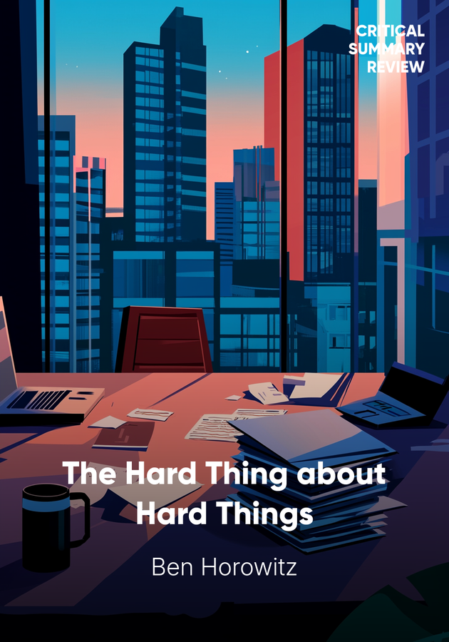 Book cover of The Hard Thing about Hard Things by Ben Horowitz — critical summary review on 12min