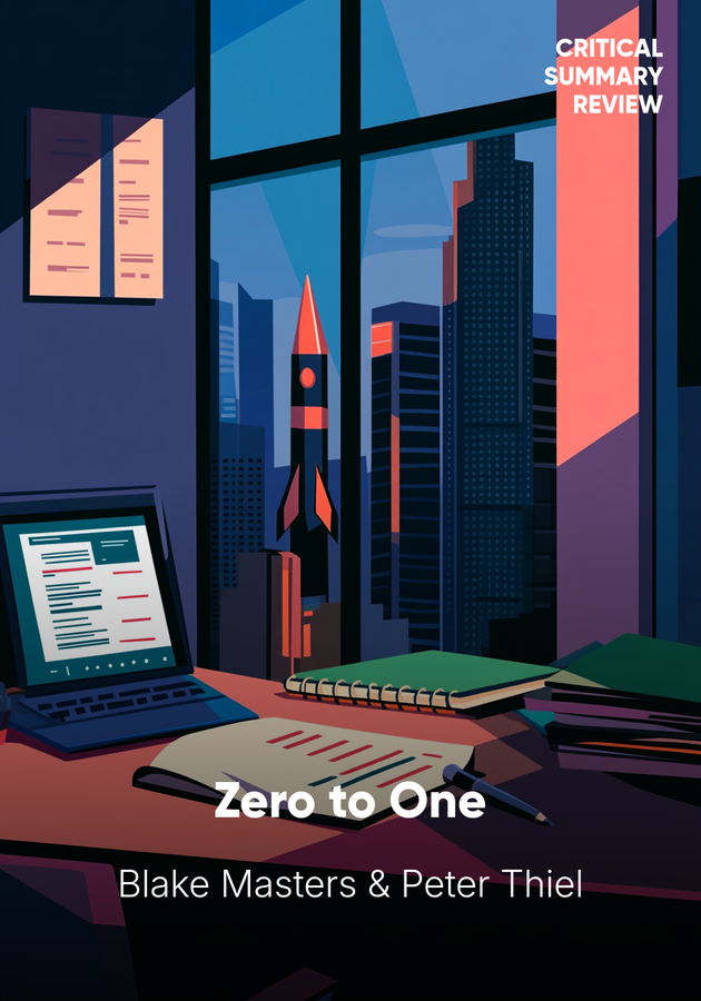 Book cover of Zero to One by Peter Thiel — critical summary review on 12min