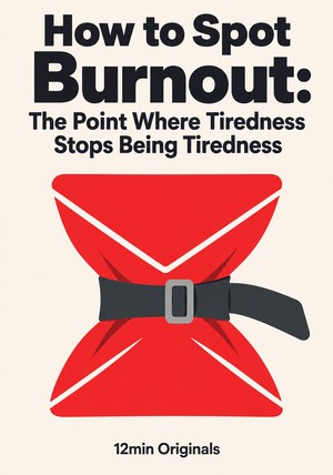 Book cover of How to Spot Burnout: The Point Where Tiredness Stops Being Tiredness by 12min Originals — critical summary review on 12min