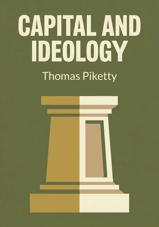 Book cover of Capital and Ideology by Thomas Piketty — critical summary review on 12min