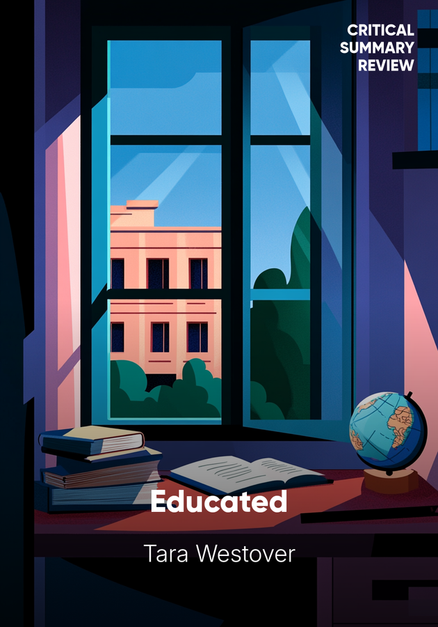 Book cover of Educated by Tara Westover — critical summary review on 12min
