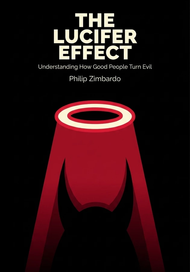 Book cover of The Lucifer Effect by Philip Zimbardo — critical summary review on 12min