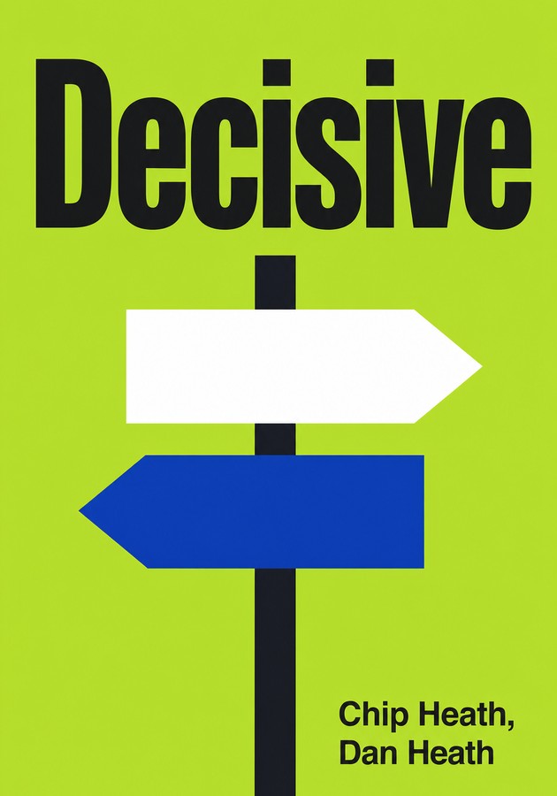 Capa do livro Decisive, de Chip Heath — resumo e resenha crítica no 12min