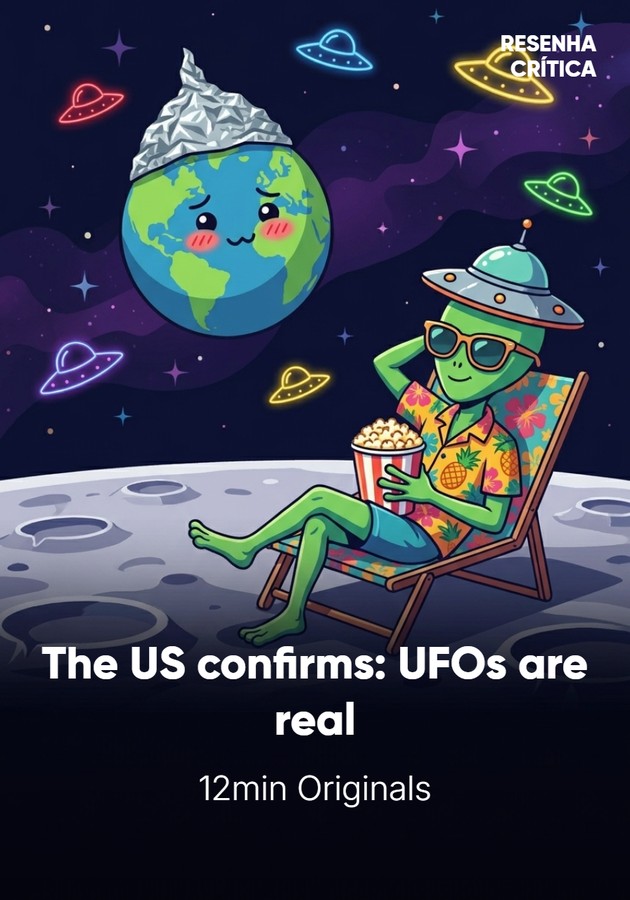 Book cover of The US confirms: UFOs are real by 12min Originals — critical summary review on 12min