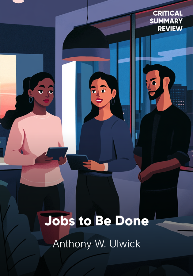 Book cover of Jobs to Be Done by Anthony W. Ulwick — critical summary review on 12min