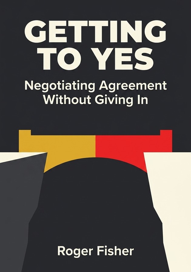 Book cover of Getting to Yes by Roger Fisher — critical summary review on 12min