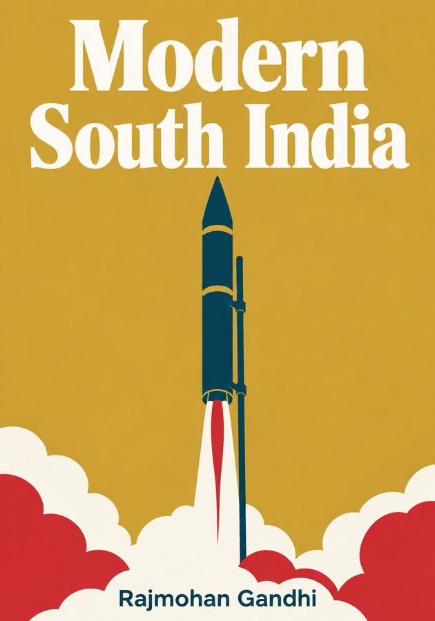 Book cover of Modern South India by Rajmohan Gandhi — critical summary review on 12min