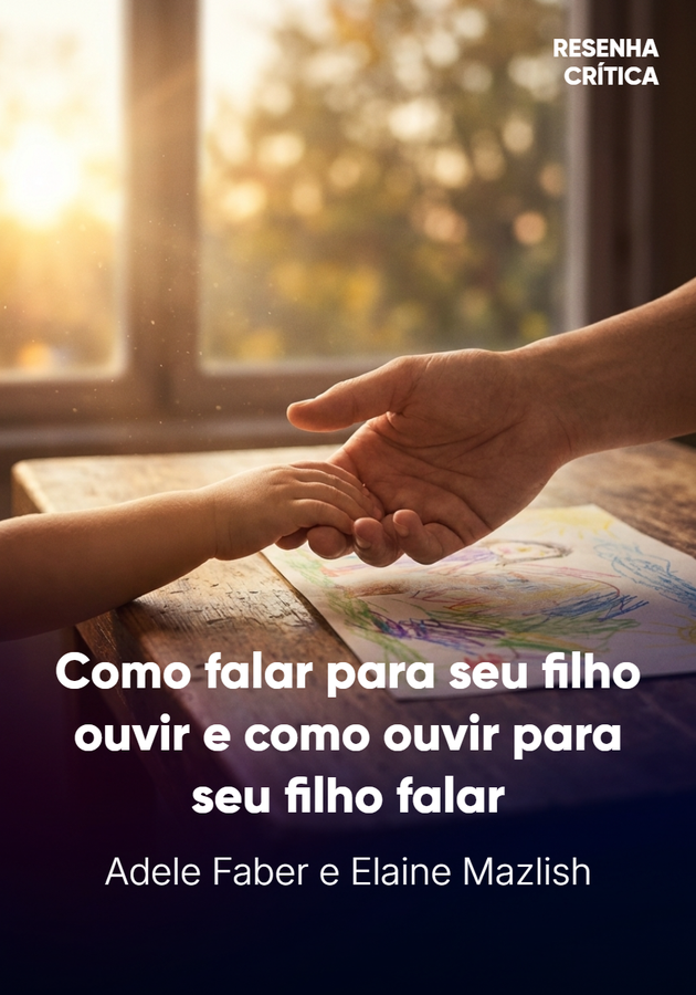 Capa do livro Como falar para seu filho ouvir e como ouvir para seu filho falar, de Adele Faber & Elaine Mazlish — resumo e resenha crítica no 12min