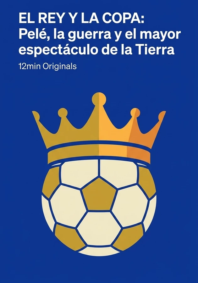 Portada del libro El Rey y la Copa: Pelé, la guerra y el mayor espectáculo de la Tierra, de 12min Originals — resumen crítico y reseña en 12min