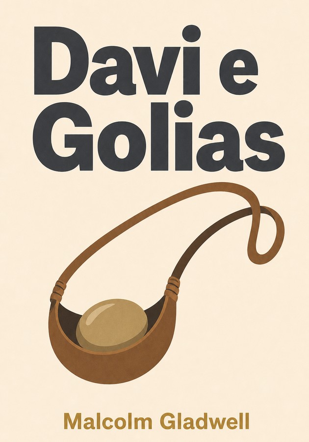 Capa do livro Davi e Golias, de Malcolm Gladwell — resumo e resenha crítica no 12min