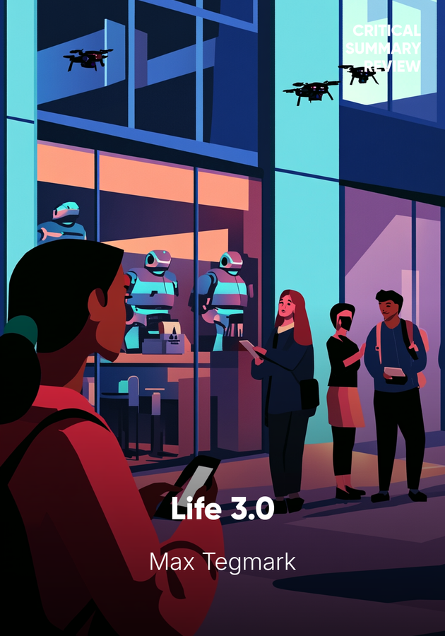 Book cover of Life 3.0 by Max Tegmark — critical summary review on 12min