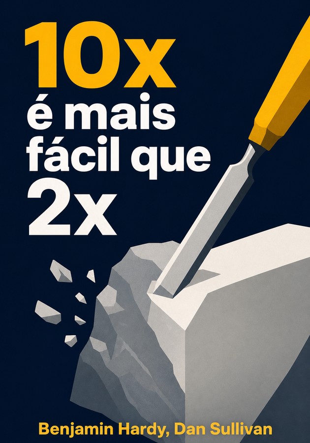 Capa do livro 10x é mais fácil que 2x, de  Benjamin Hardy — resumo e resenha crítica no 12min