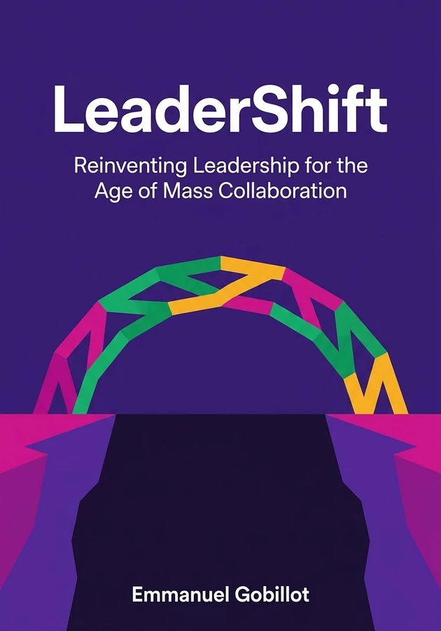 Book cover of LeaderShift by Emmanuel Gobillot — critical summary review on 12min