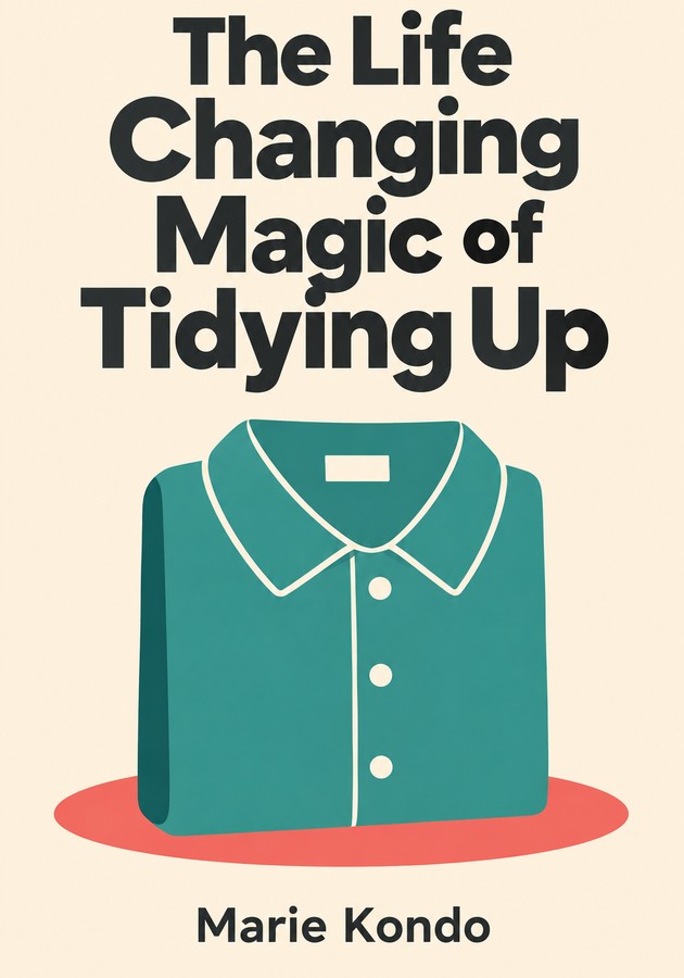 Book cover of The Life Changing Magic of Tidying Up by Marie Kondo — critical summary review on 12min