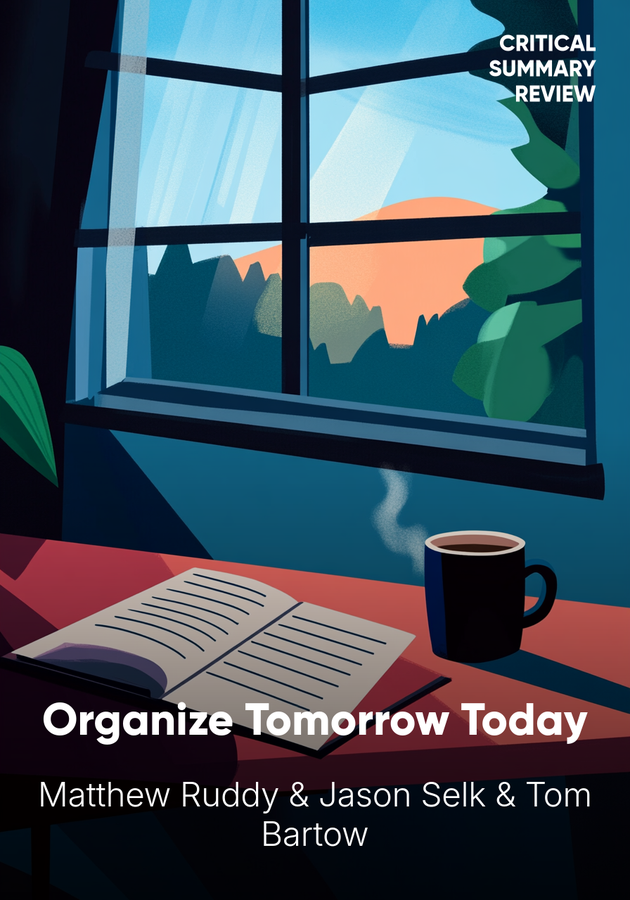 Book cover of Organize Tomorrow Today by Matthew Ruddy — critical summary review on 12min