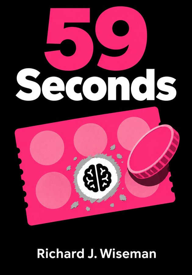 Book cover of 59 Seconds by Richard J. Wiseman — critical summary review on 12min