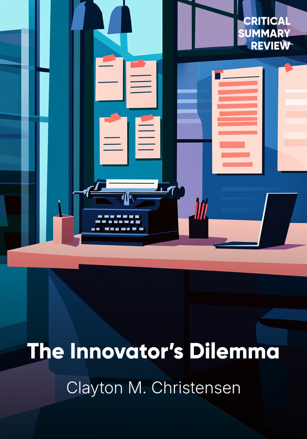Book cover of The Innovator’s Dilemma by Clayton M. Christensen — critical summary review on 12min